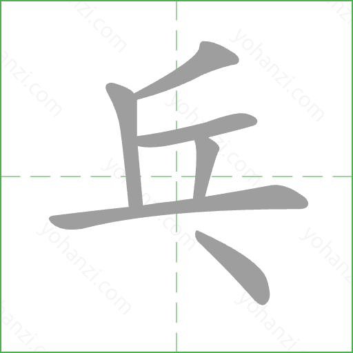 乓 Stroke Order Animation