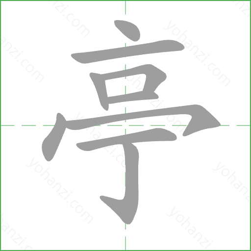 亭 Stroke Order Animation