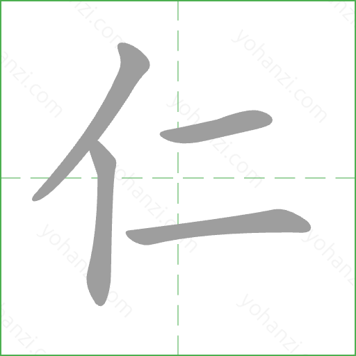 仁 Stroke Order Animation