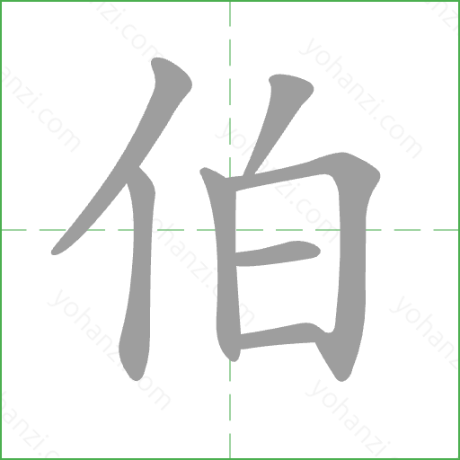 伯 Stroke Order Animation