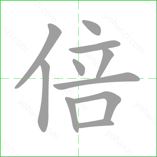 倍 Stroke Order Animation