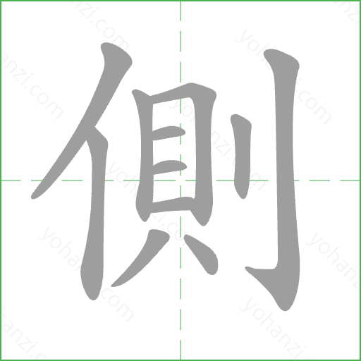 側 Stroke Order Animation