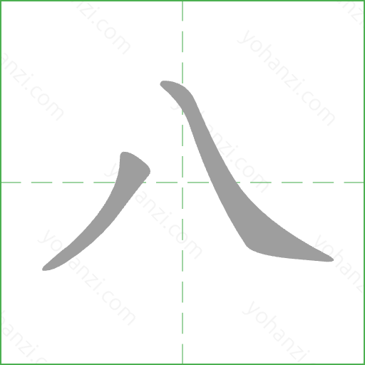 八 Stroke Order Animation