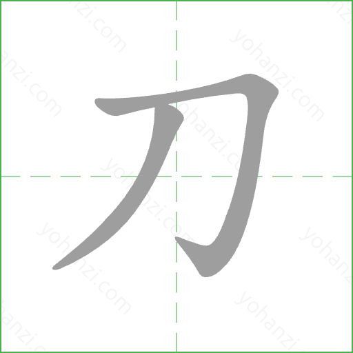刀 Stroke Order Animation