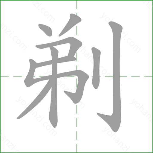 剃 Stroke Order Animation