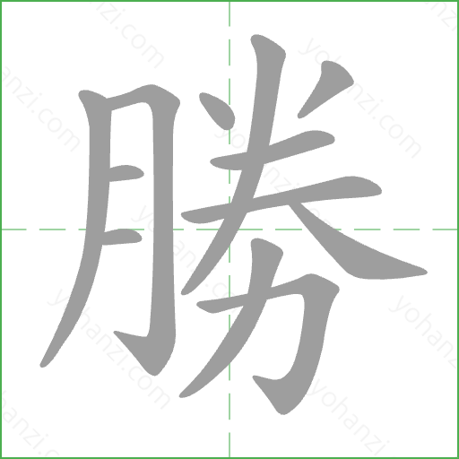 勝 Stroke Order Animation