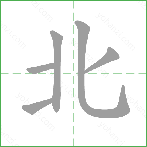 北 Stroke Order Animation