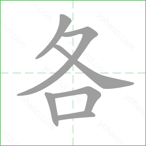 各 Stroke Order Animation