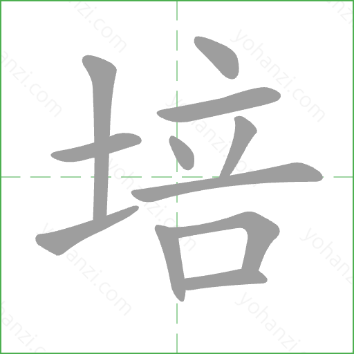 培 Stroke Order Animation