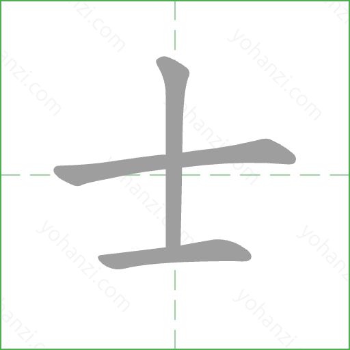 士 Stroke Order Animation