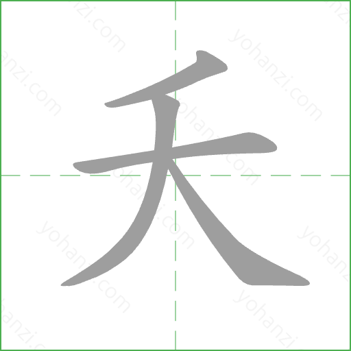 夭 Stroke Order Animation