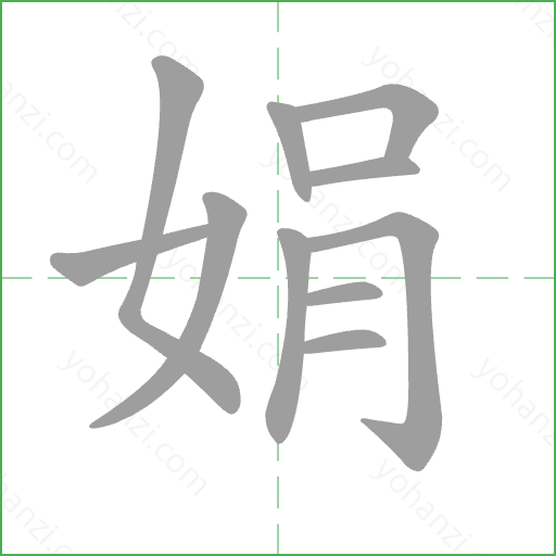 娟 Stroke Order Animation