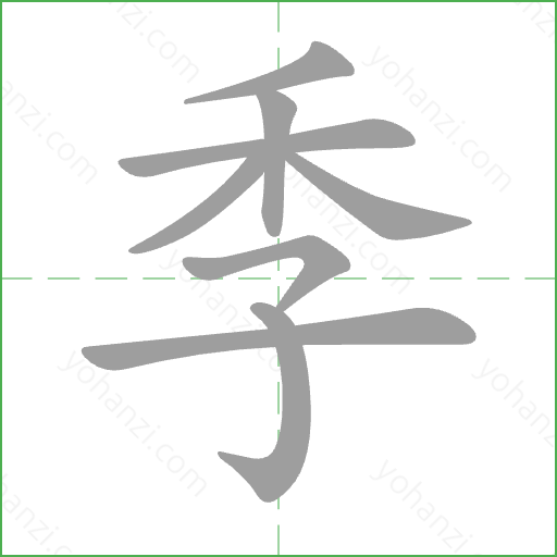 季 Stroke Order Animation