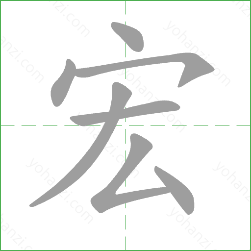 宏 Stroke Order Animation