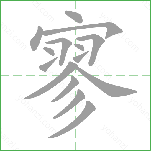 寥 Stroke Order Animation