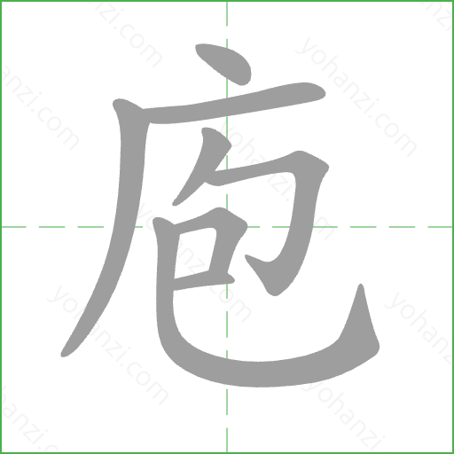 庖 Stroke Order Animation