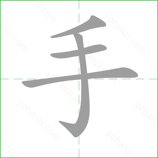 手 Stroke Order Animation