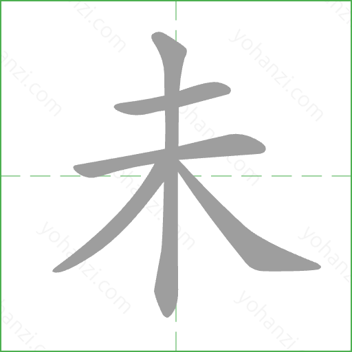 未 Stroke Order Animation