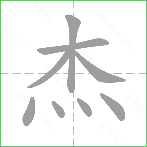 杰 Stroke Order Animation