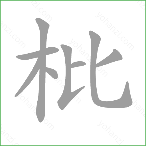 枇 Stroke Order Animation