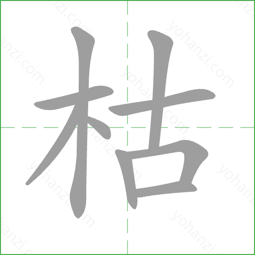 枯 Stroke Order Animation