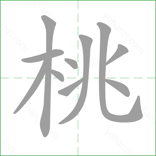 桃 Stroke Order Animation