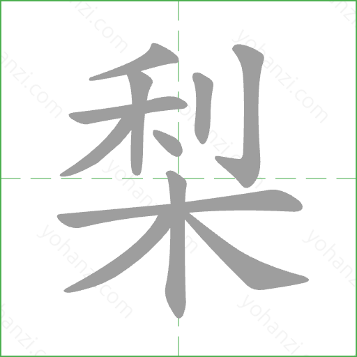 梨 Stroke Order Animation