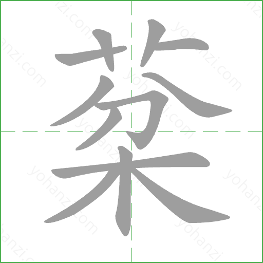 棻 Stroke Order Animation