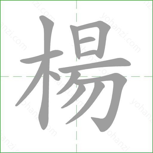 楊 Stroke Order Animation