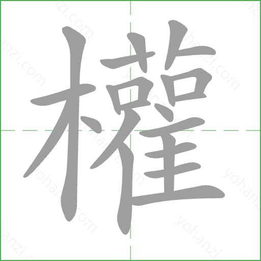 權 Stroke Order Animation