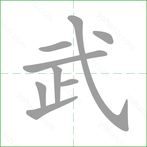 武 Stroke Order Animation