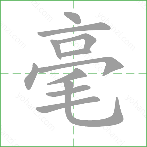 毫 Stroke Order Animation