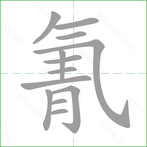 氰 Stroke Order Animation