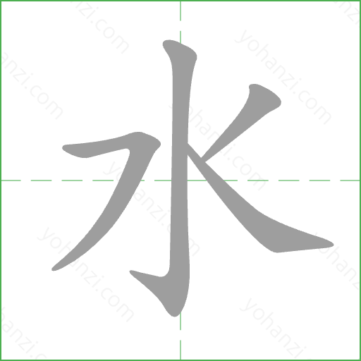 水 Stroke Order Animation