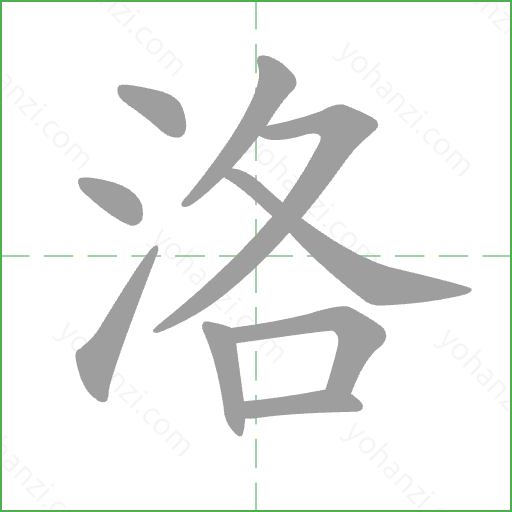 洛 Stroke Order Animation