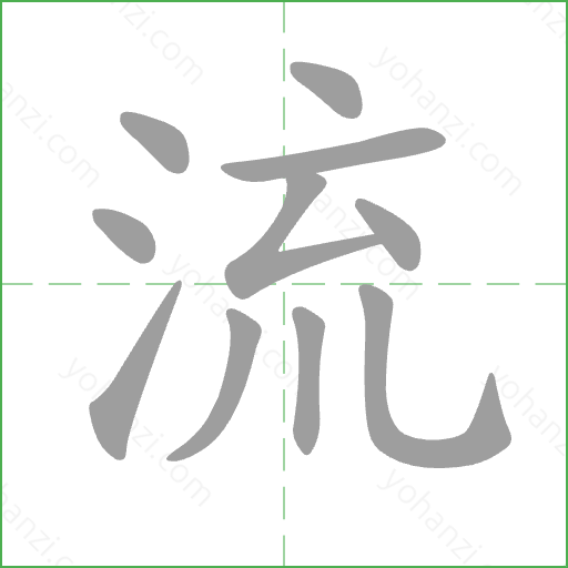 流 Stroke Order Animation