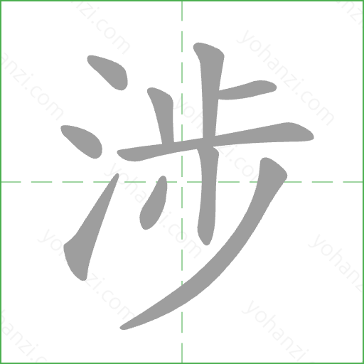 涉 Stroke Order Animation