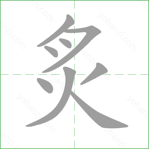 炙 Stroke Order Animation
