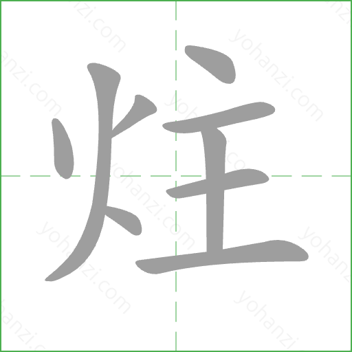 炷 Stroke Order Animation