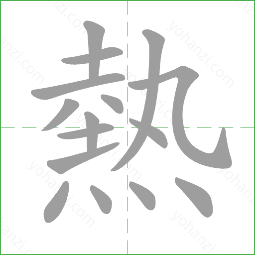 熱 Stroke Order Animation
