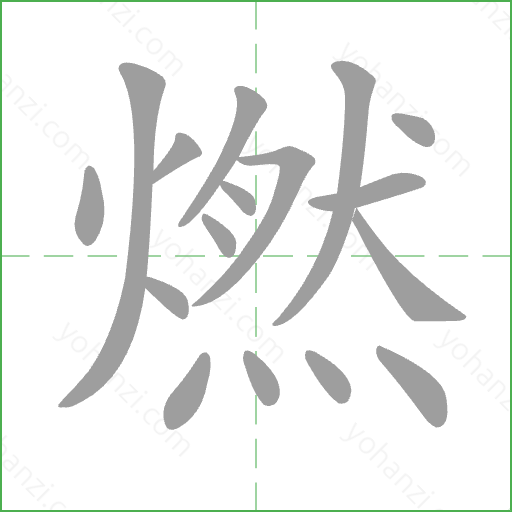 燃 Stroke Order Animation
