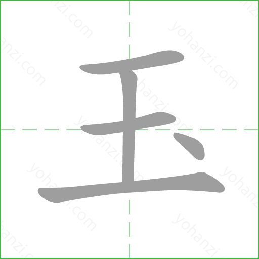 玉 Stroke Order Animation
