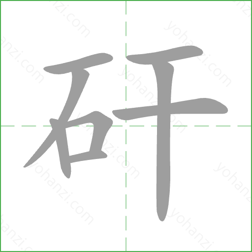矸 Stroke Order Animation