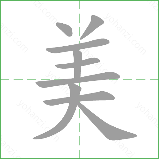 美 Stroke Order Animation