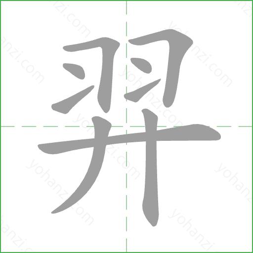 羿 Stroke Order Animation