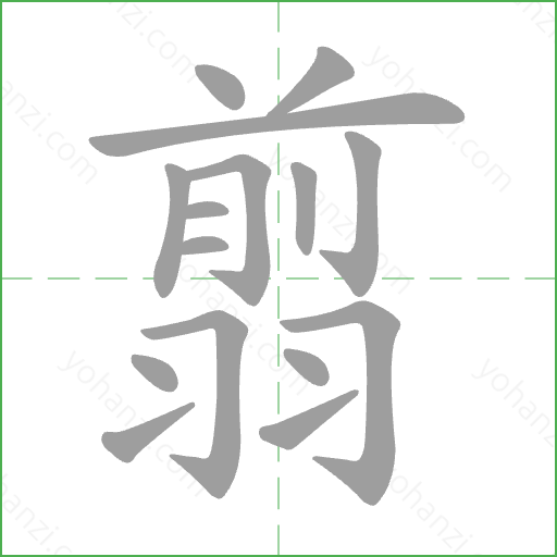翦 Stroke Order Animation