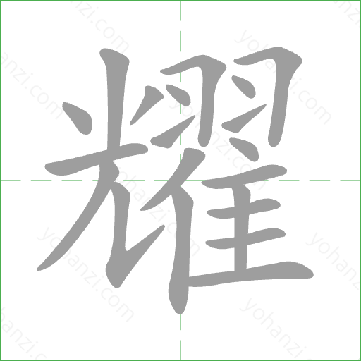 耀 Stroke Order Animation