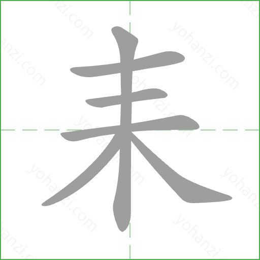 耒 Stroke Order Animation