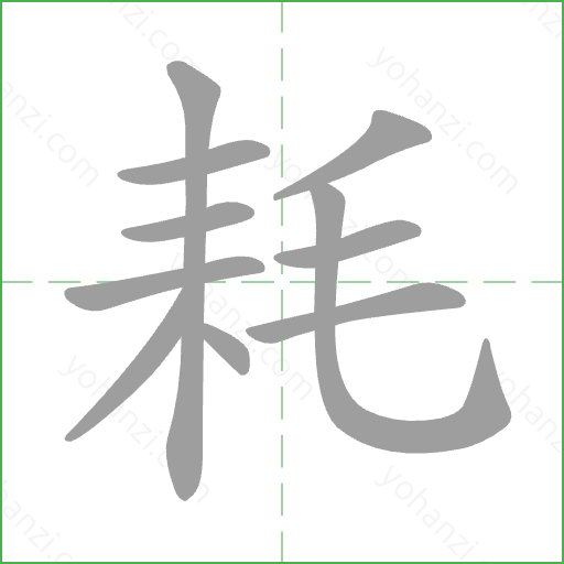 耗 Stroke Order Animation