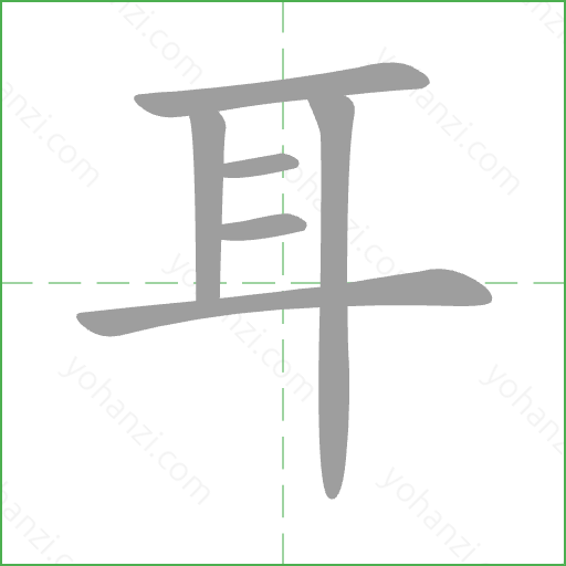 耳 Stroke Order Animation